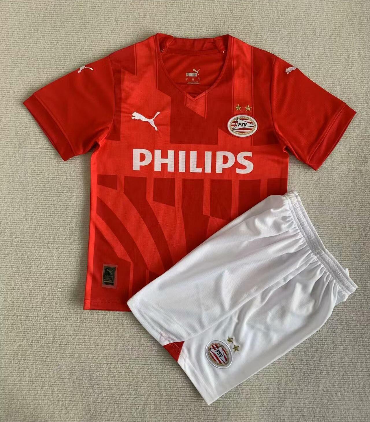 Kids-PSV 23/24 Anniversary Red Soccer Jersey
